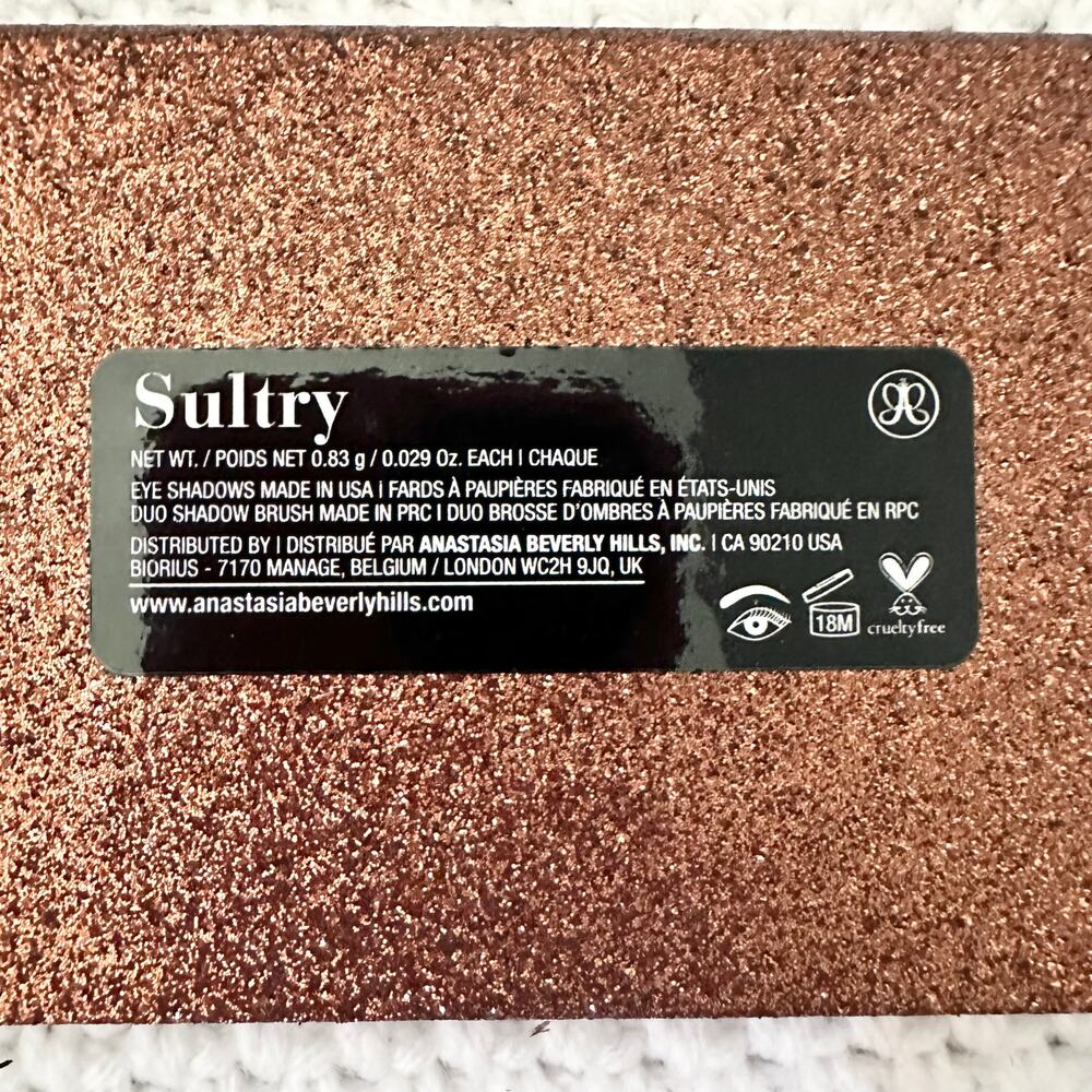 Anastasia Beverly Hills Sultry 14 Color Eyeshadow Palette NIB Sealed Brush Rare - Picture 5 of 7